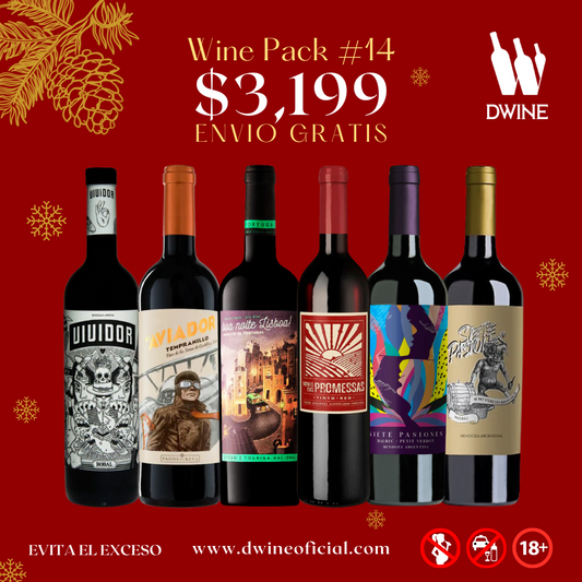 DWINE PACK#14: Vividor Bobal, Aviador Tempranillo, Siete Pasiones Malbec, Boa Noite Lisboa, Monte das Promessas Red Blend, Siete Pasiones Blend.